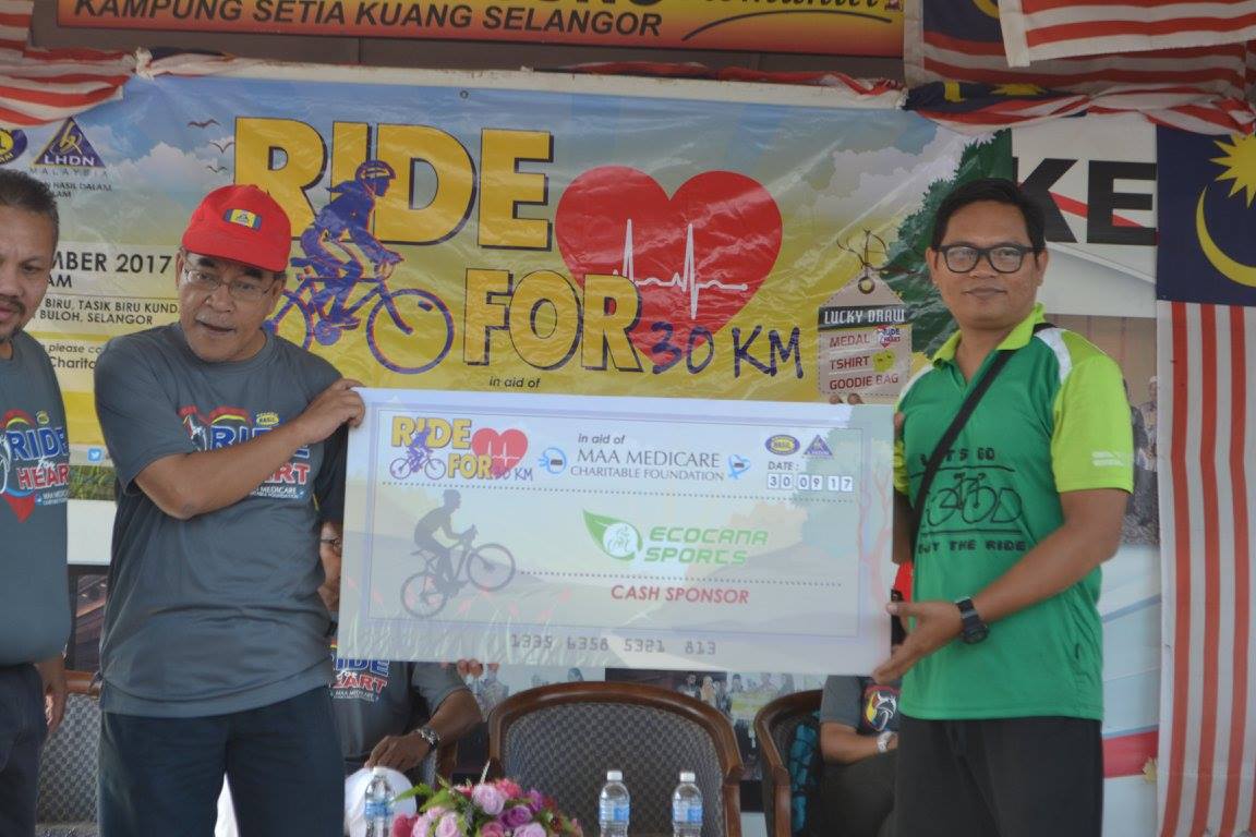 Sponsorship for MAA Medicare charity 30KM Fun Ride in Sungai Buloh!